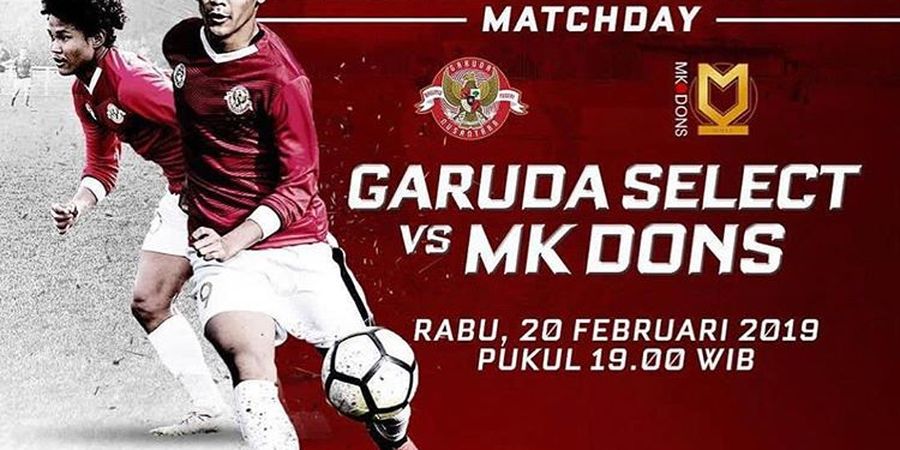 Link Live Streaming Garuda Select Vs Klub yang Punya Catatan Manis Lawan Manchester United