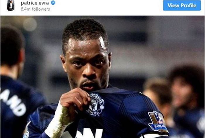 Bek kiri legendaris Manchester United, Patrice Evra.