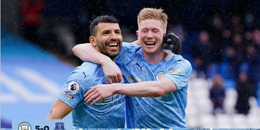 Hasil Liga Inggris - Man City Pesta Gol, Aguero Cetak Brace, Perpisahan Berakhir Manis