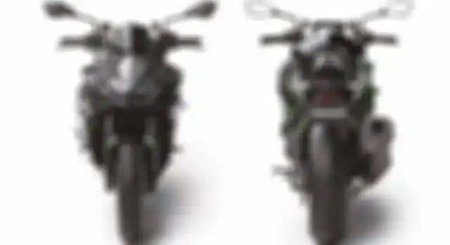 Kawasaki Z H2 tampak depan dan bekalang.
