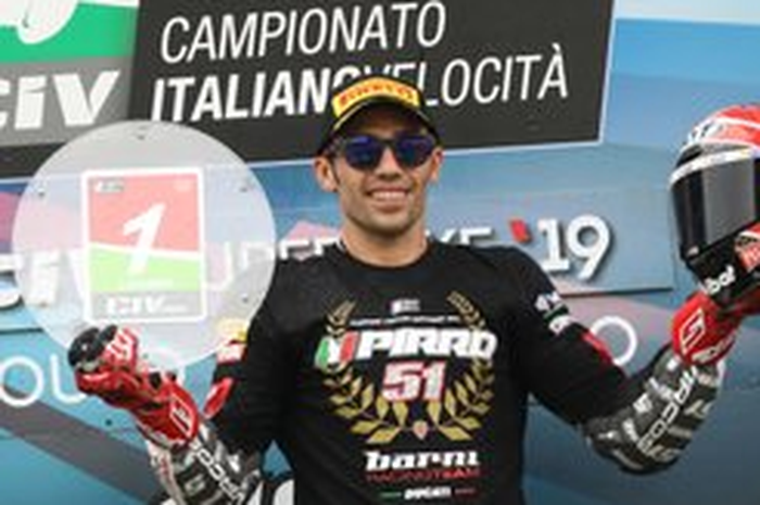 Michele Pirro, test rider Ducati MotoGP, ikut serta kembangkan motor WSBK Ducati Panigale V4R yang bikin Alvaro Bautista menghebohkan jagat WSBK musim ini