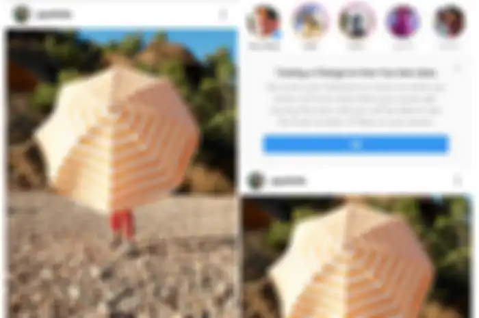 Tampilan postingan Instagram saat jumlah likes disembunyikan