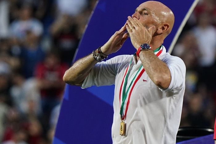 Pelatih AC Milan, Stefano Pioli.