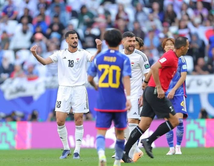 Situasi duel timnas Irak dan Jepang pada matchday kedua Grup D Piala Asia 2023. 