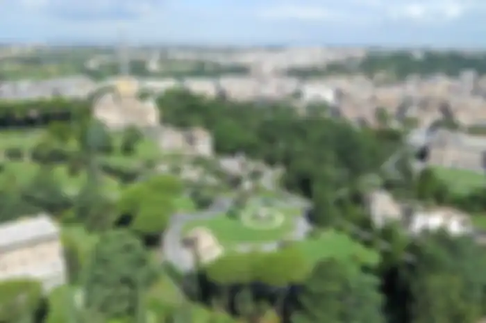 Pemandangan kota Vatikan dan Vatican Garden