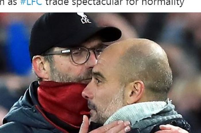 Pelatih Manchester City, Pep Guardiola, berencana menemui juru taktik Liverpool, Juergen Klopp, guna membahas klaim libur dua minggu.