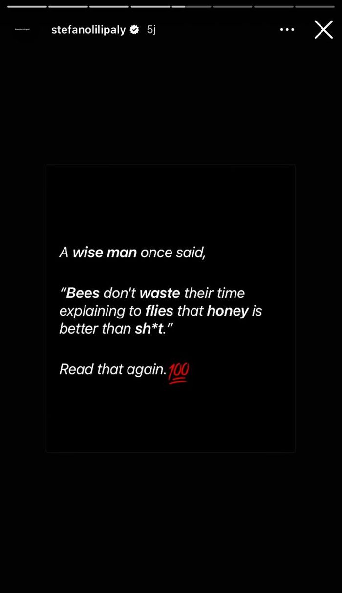 Unggahan Instagram Story Stefano Lilipaly, Jumat (3/11/2023).