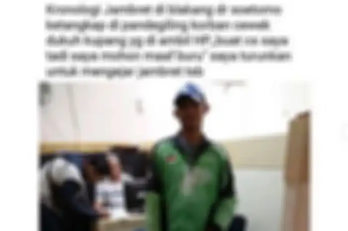 Seorang driver ojol menangkap jambret