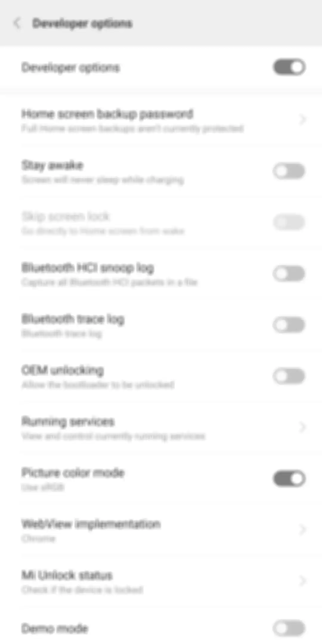 Developer Setting