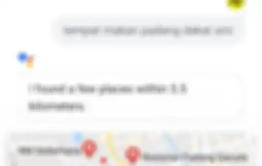 Mencari tempat lewat google Assitant