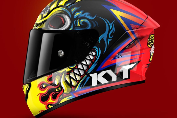 Ilustrasi helm balap.