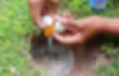 Temukan Lubang Berair dalam Rumput, Pria Ini Memberinya Telur Ayam Kemudian Secara Mengejutkan Hewan Tak Terduga Ini Muncul
