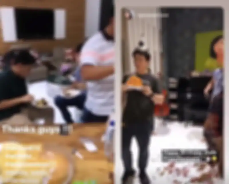 Ruang tengah rumah Veronica Tan