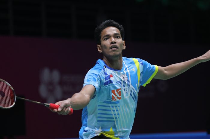 Pebulu tangkis tunggal putra Indonesia, Chico Aura Dwi Wardoyo, pada semifinal Malaysia Masters 2022 di Axiata Arena, Kuala Lumpur, Sabtu (8/7/2022).