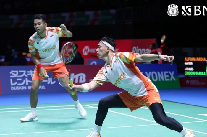 Ganda putra Indonesia, Fajar Alfian/Muhammad Rian Ardianto, tersisih pada babak perempat final Japan Open 2024