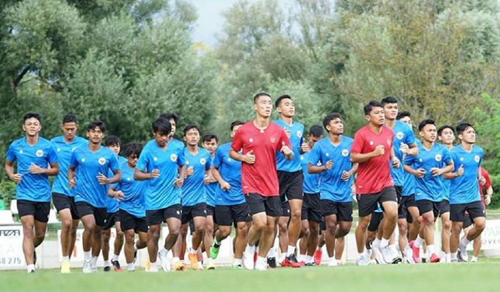 Skuad Timnas U-19 Indonesia berlatih dalam pemusatan latihan di Kroasia.