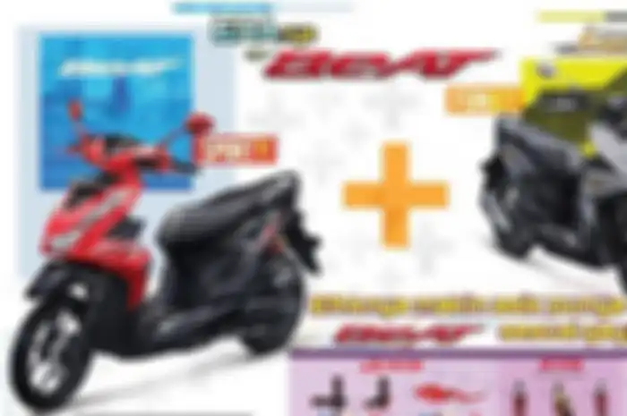 All New Honda BeAT merah yang menggunakan 4 aksesories resmi RCB Racing 
