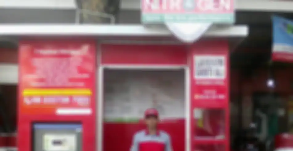 Salah satu gerai nitrogen.