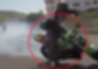 Fatal! Video Aksi Freestyle Burnout Naik Moge Berujung Maut