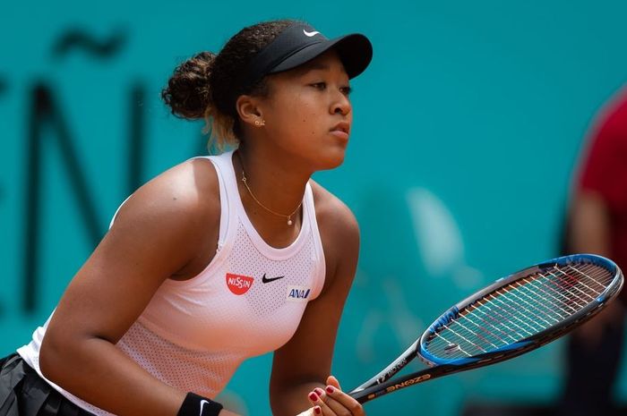 Petenis asal Jepang, Naomi Osaka saat berlaga pada babak kedua turnamen Madrid Open 2019, Selasa (7/5/2019)