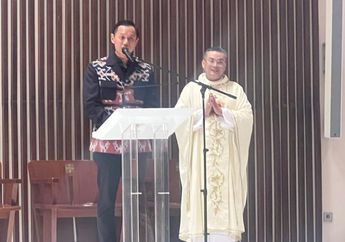 AHY Hadiri Misa Vigili Paskah di Gereja Katolik Kalvari, Suami Annisa Pohan Beri Pesan Penting Soal Toleransi