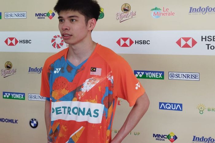 Pebulu tangkis tunggal putra Malaysia, Leong Jun Hao bicara soal kemenangannya atas wakil Indonesai di Kejuaraan Beregu Campuran Asia 2025