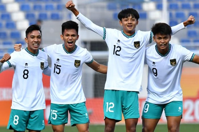 Para pemain Timnas U-20 Indonesia vs Suriah di Piala Asia U-20 2023.