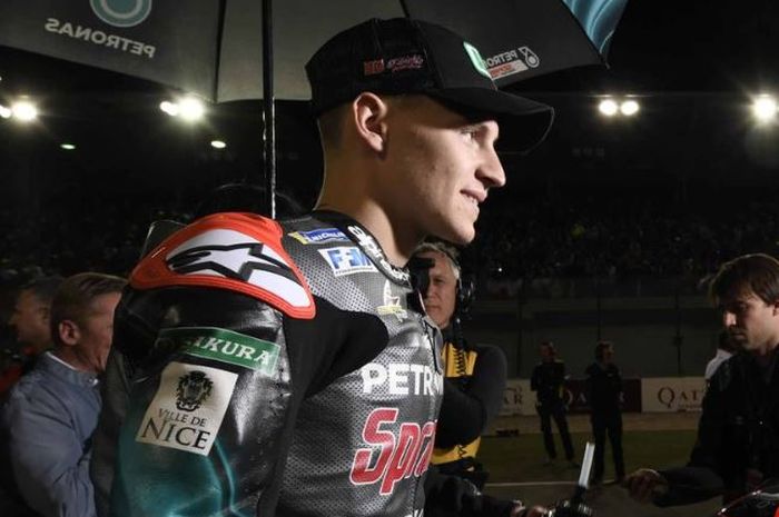 Pembalap MotoGP, Fabio Quartararo jelang balapan di Sirkuit Losail Qatar (10/3/2019)