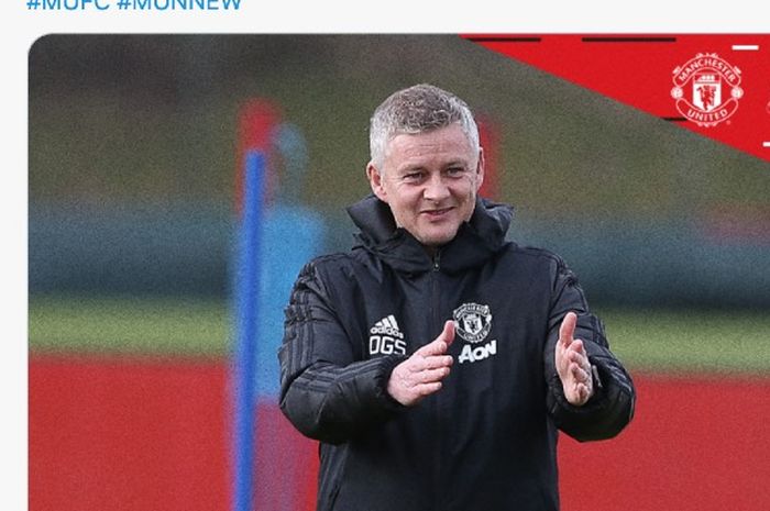 Pelatih Manchester United, Ole Gunnar Solskjaer.