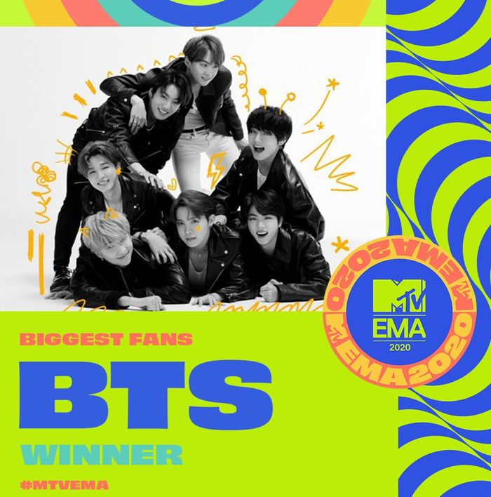BTS memenangkan penghargaan penggemar terbaik, ARMY, di MTV EMA