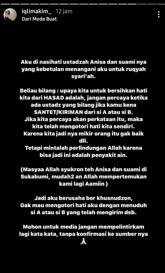 Postingan Iqlima Kim