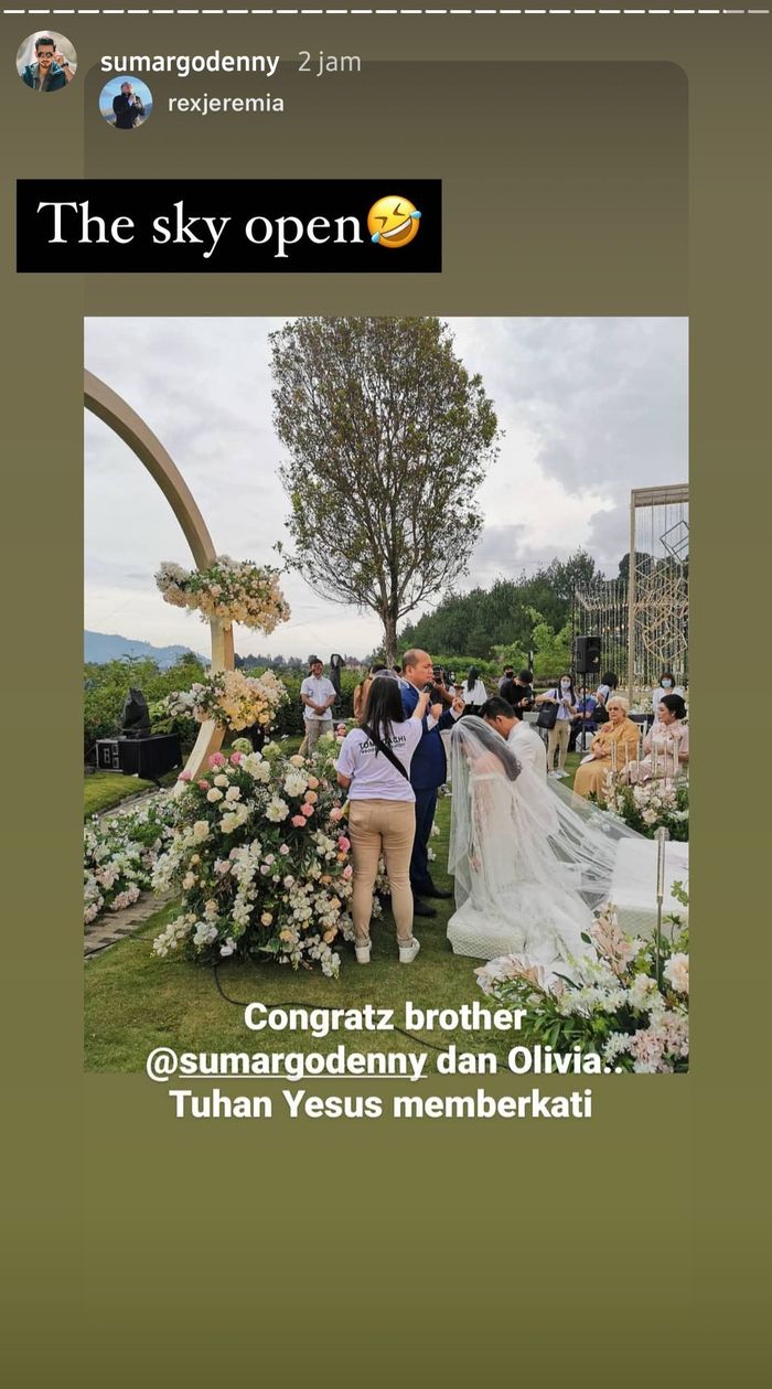 Pernikahan Denny Sumargo dan Olivia Alan, Sabtu (21/11/2020).