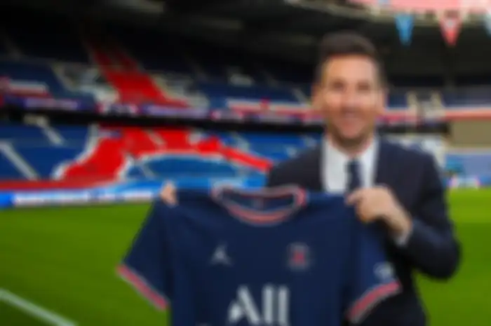 Lionel Messi saat diperkenalkan sebagai pemain Paris Saint-Germain (PSG).