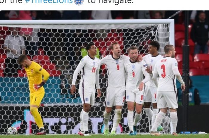 Timnas Inggris lawan Republik Ceska dalam matchday terakhir Grup D EURO 2020 di Wembley Stadium, Selasa (22/6/2021) waktu setempat.