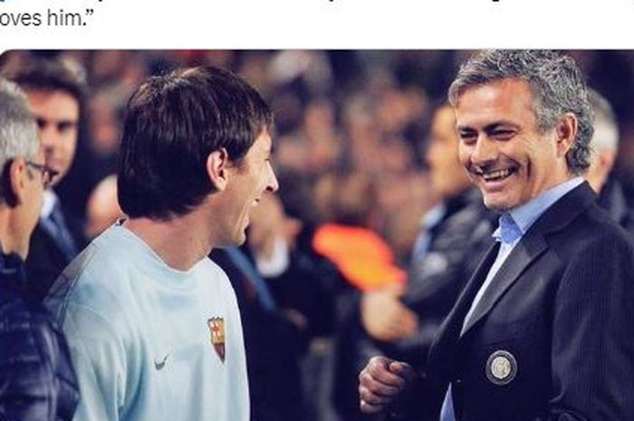 Lionel Messi dan Jose Mourinho