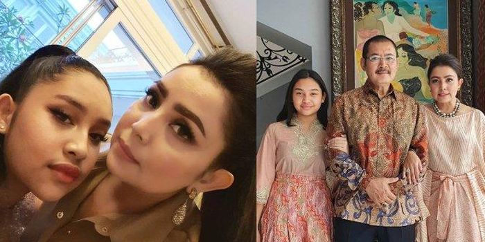 Potret keluarga Mayangsari, Bambang Trihatmodjo, dan Khirani Trihatmodjo 