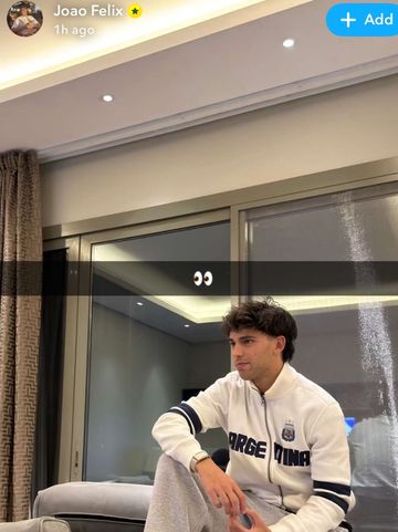 Unggahan Joao Felix di Snapchat yang sedang viral di media sosial.