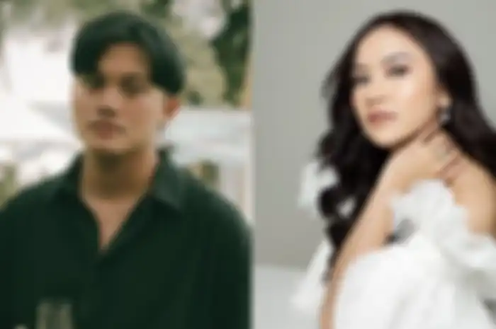 Kolase foto Rizky Febian dan Mahalini