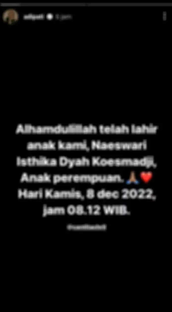 Anak pertama Adipati Dolken telah lahir.
