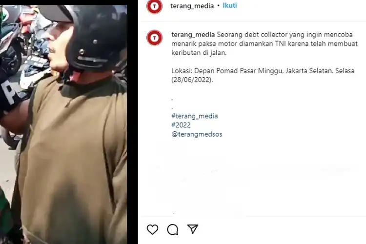 Apes Debt Collector Gagal Rampas Motor Yamaha Gear Malah Dibekuk Anggota TNI di Pasar Minggu