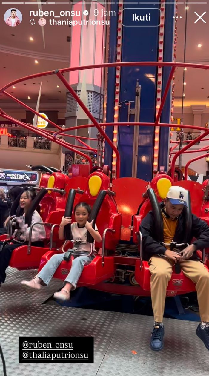 Ruben Onsu habiskan waktu bersama anak-anaknya saat Sarwendah pegi ke Korea.