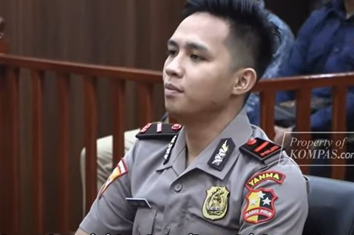 Bharada E saat menjalani sidang kode etik polisi pada Rabu (22/2/2023).