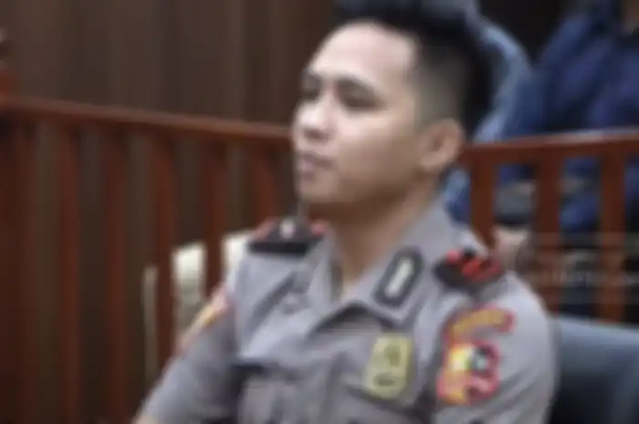 Bharada E saat menjalani sidang kode etik polisi pada Rabu (22/2/2023).