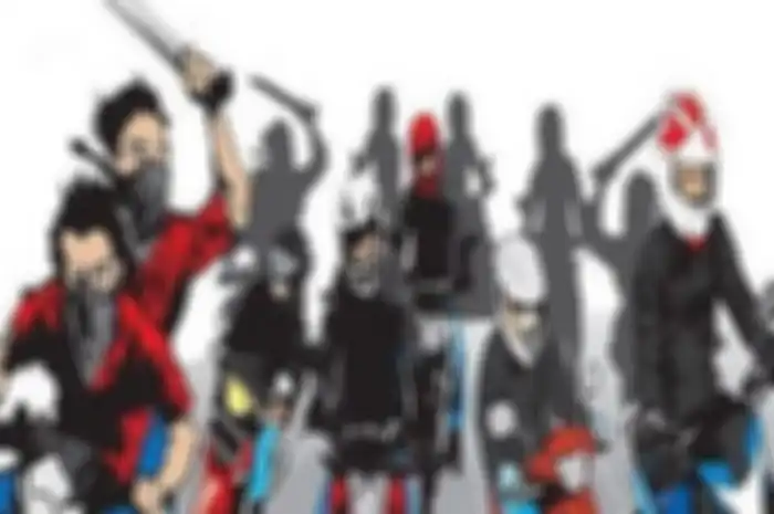 Ilustrasi geng motor. Tahun baru masuk bui, anggota geng motor di Bandung bikin onar hingga lukai warga.
