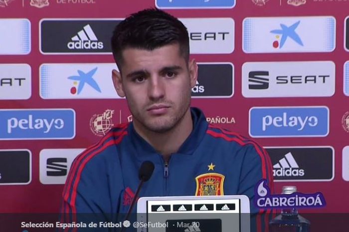 Penyerang timnas Spanyol dan Atletico Madrid, Alvaro Morata.