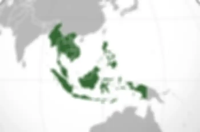 Peta wilayah Asia Tenggara. Ilustrasi negara ASEAN yang memiliki iklim subtropis.