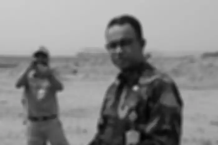 Gubernur DKI Jakarta Anies Baswedan saat berada di Pulau Reklamasi DKI Jakarta.