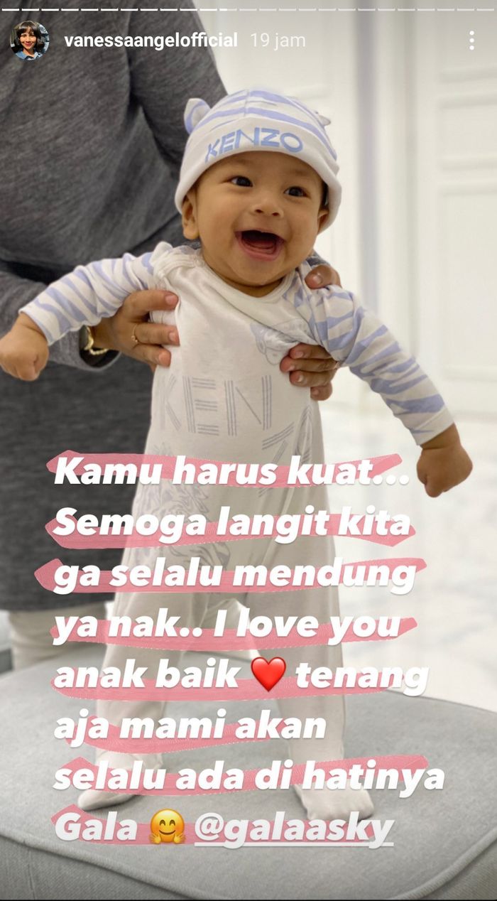 Unggahan Vanessa Angel sebelum jalani sidang vonis.