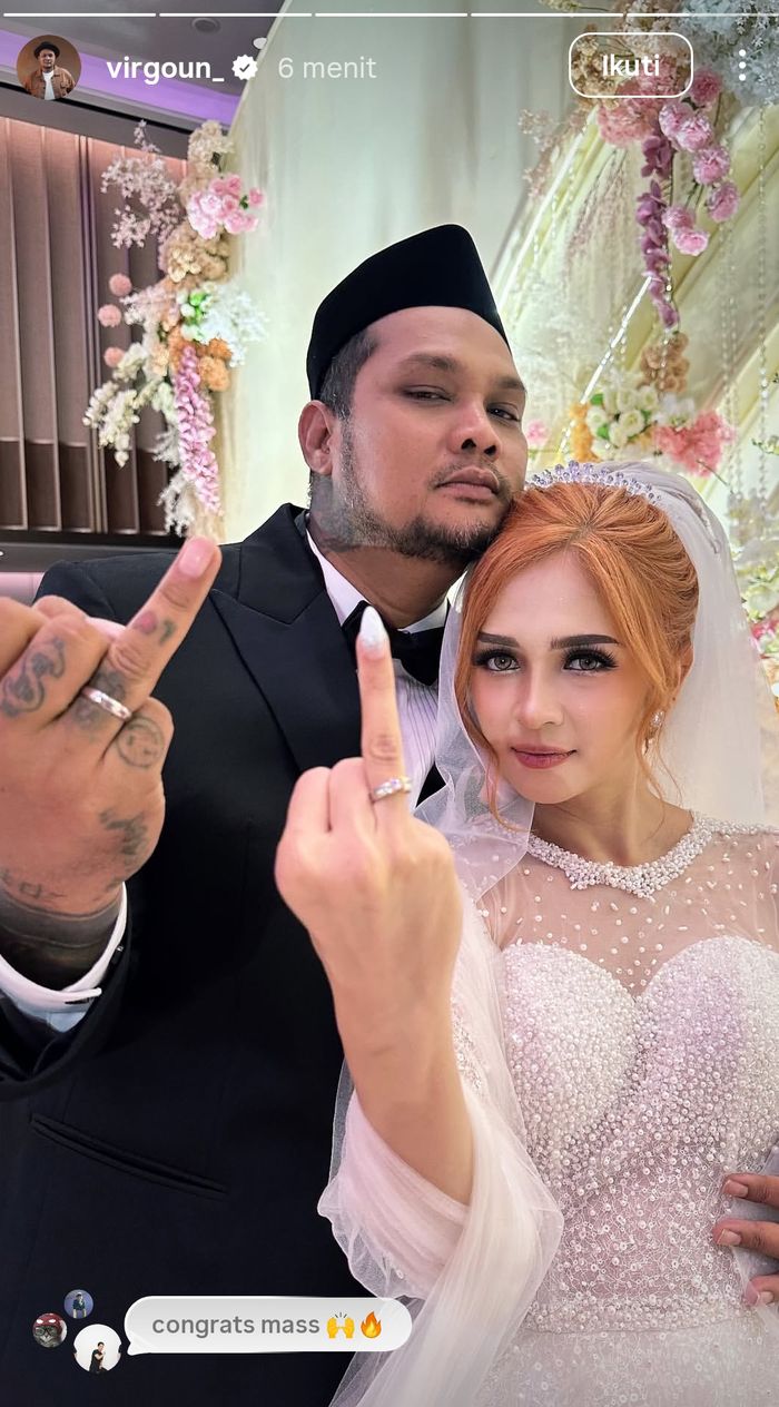 Virgoun dan Lindi Fitriyana resmi menikah.