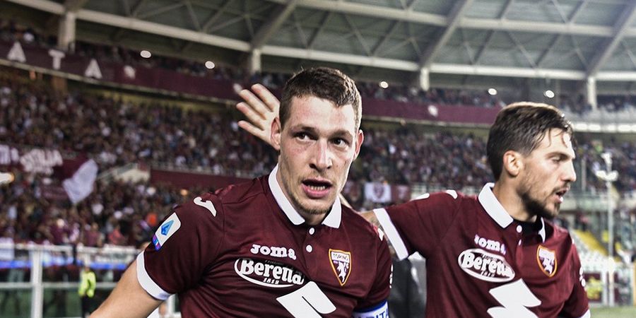 Hasil Liga Italia - Brace 5 Menit Belotti Bawa Torino Kalahkan AC Milan